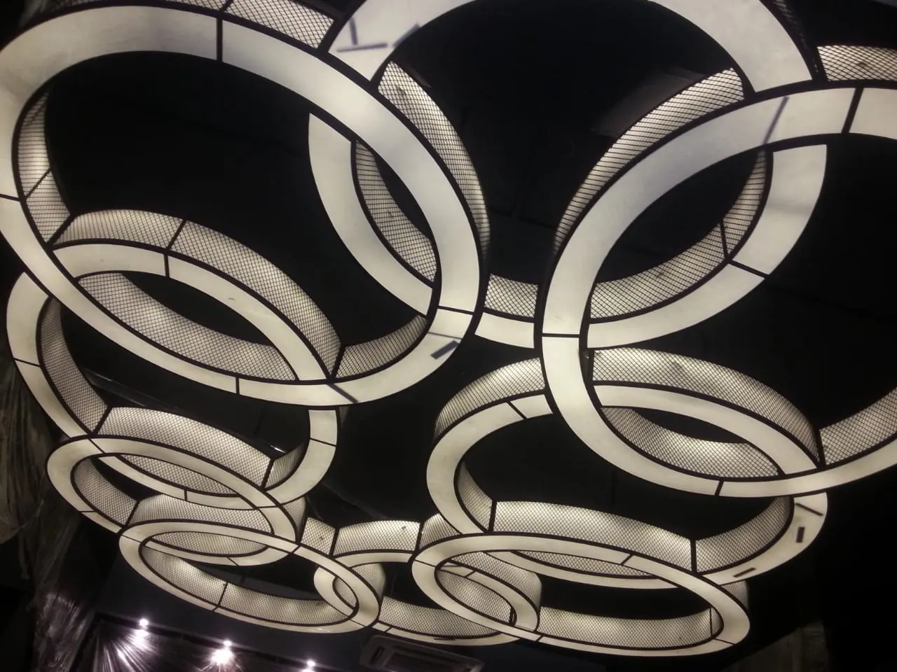 Custom ring ceiling light fixture